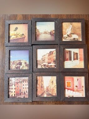 Nine Custom Framed Photos - Vintage Italy Home Accents